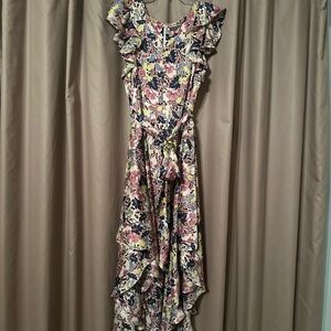 Vince Camuto Multicolor Floral High Low Dress